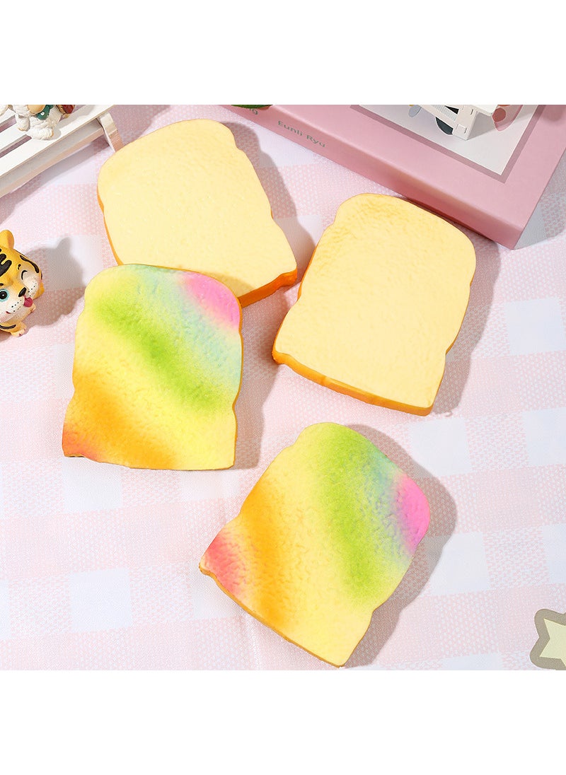 Squishy Yolk Pastry Stress Relief Toy [Flour] Rainbow Toast 1