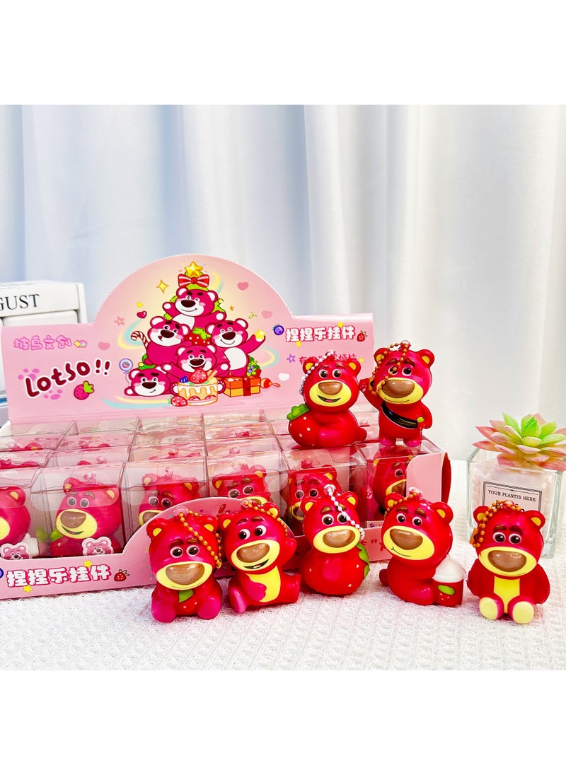 Squishy Animal Charms Cute Slow Rise Toys B24 into the strawberry bear pinch music/a large box of 24/send small gifts