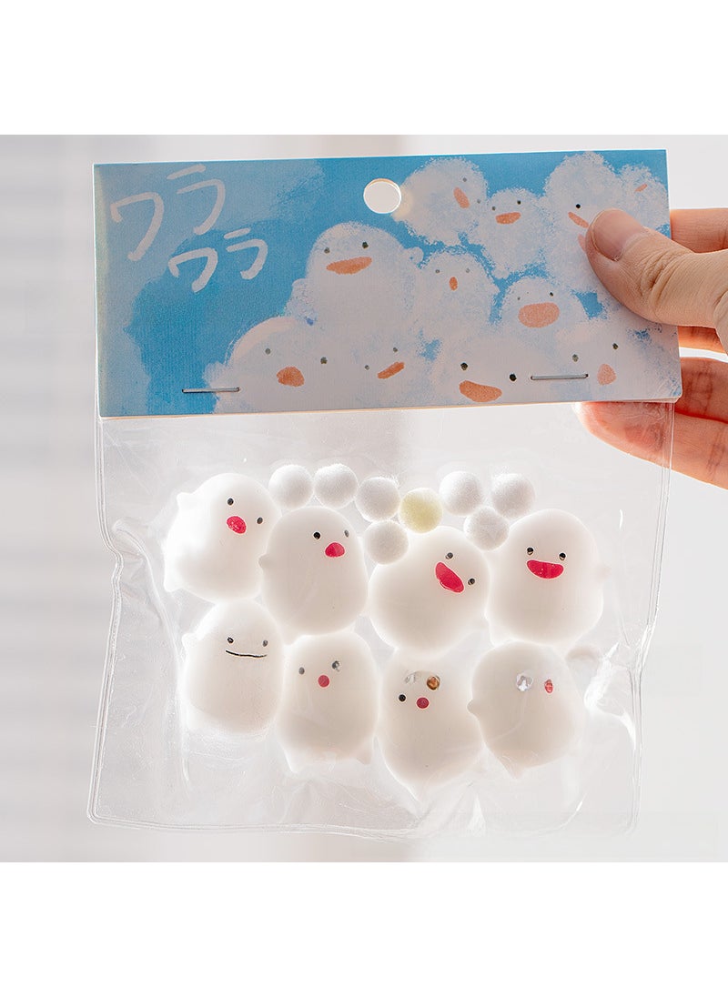 Creative wow wow pinching music decompression dumplings vent pinching how do you want to live life toys small gifts [PVC Bag] 8 Pack Wow 1 Set