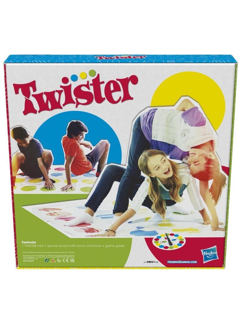 Twister Party Game by Hasbro Gaming for Kids & Family, Ages 6 and Up, Fun Indoor & Outdoor Activity for 2-4 Players