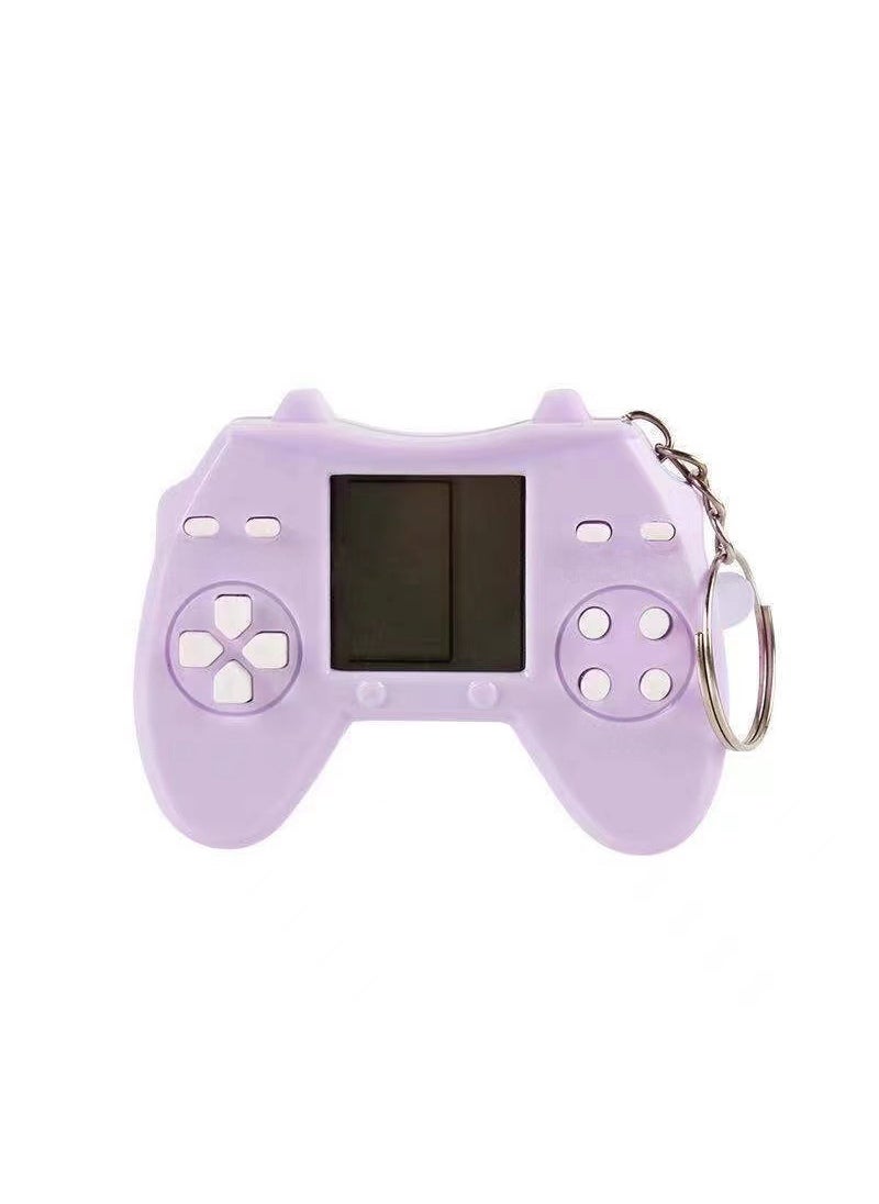 Retro Tetris Mini Gamepad Keychain Macaron purple