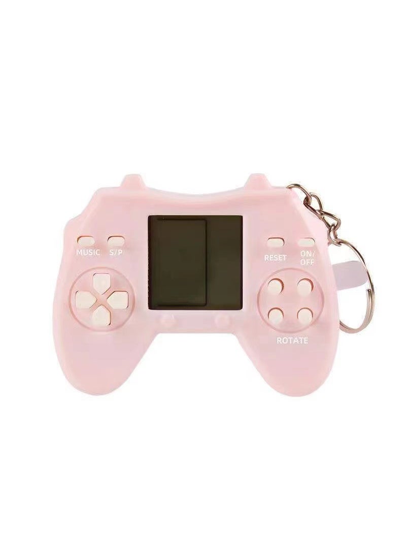 Retro Tetris Mini Gamepad Keychain Macaron powder