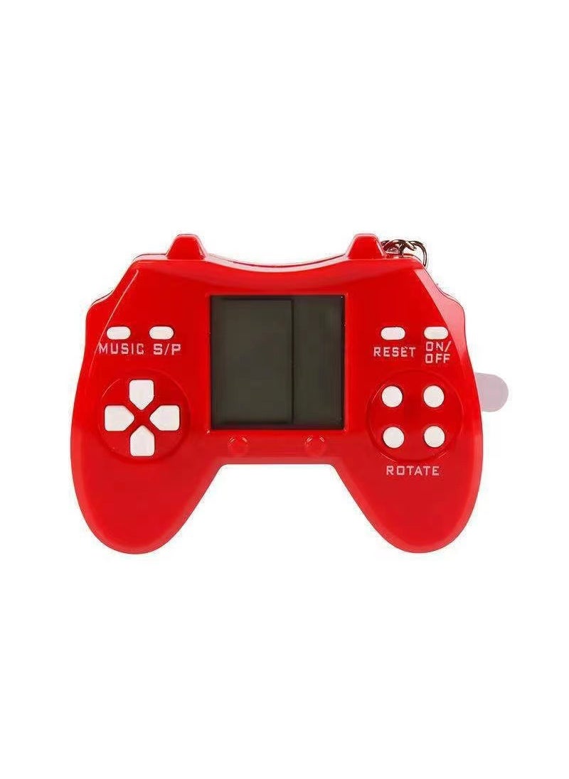 Retro Tetris Mini Gamepad Keychain Macaron Red