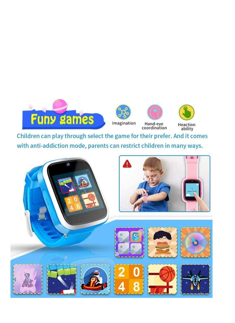 Smart Kids Educational Electronic Toys Touch Screen Smartwatch Toys (5-10 Years+) Blue