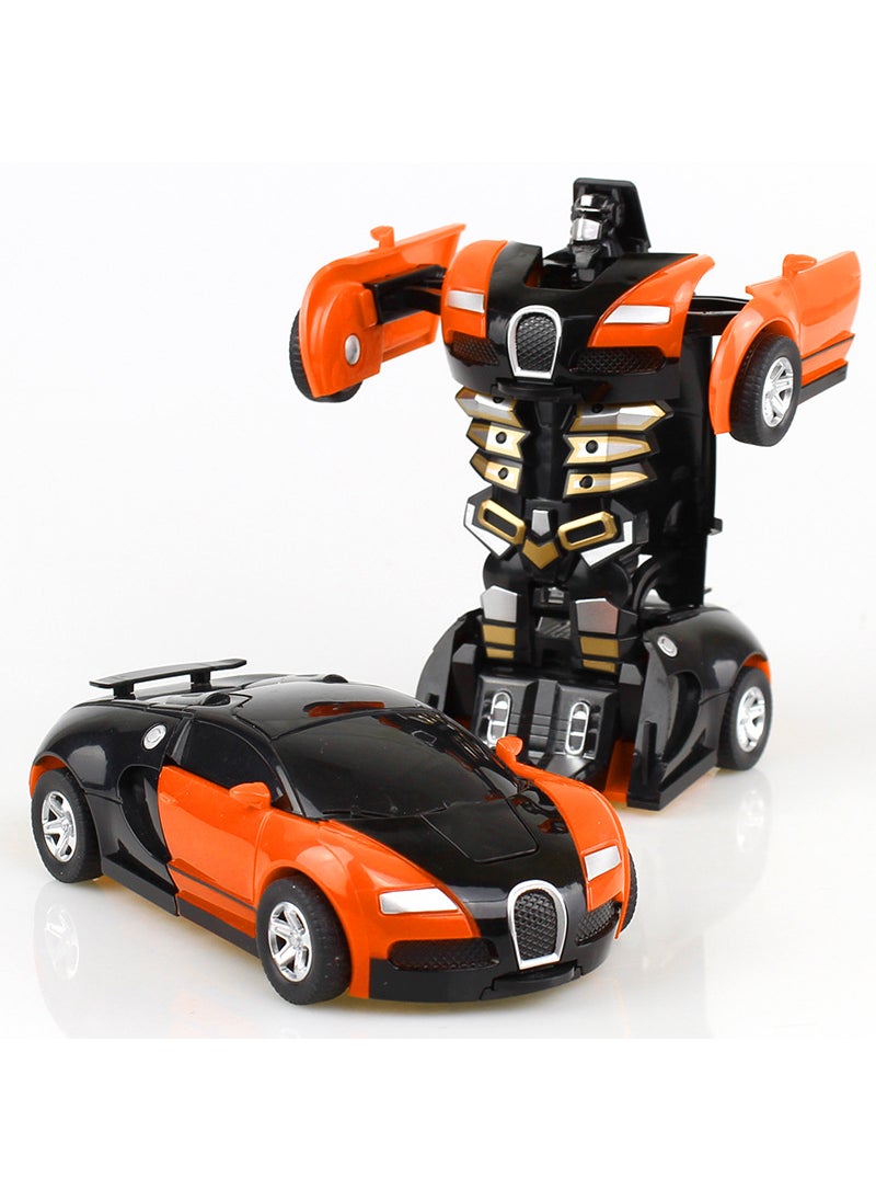 Inertia Collision Transformation Robot Car Toy for KidsBugatti Orange Bugatti Orange