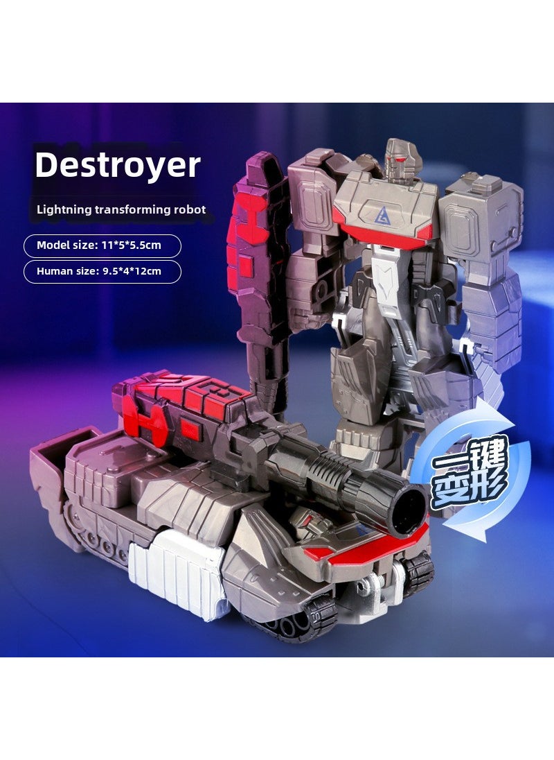 Trailer deformation robot creative one-step deformation childrens deformation car dinosaur Optimus Hornet model toy Tank warrior 848E