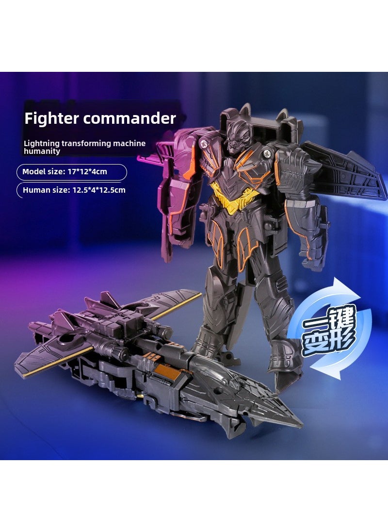 Trailer deformation robot creative one-step deformation childrens deformation car dinosaur Optimus Hornet model toy Aircraft shock fighter 848D