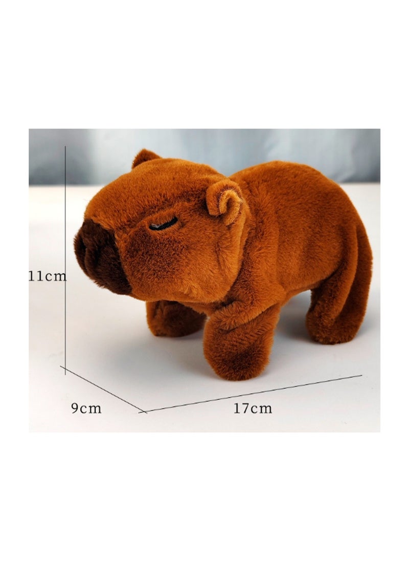 Electronic Plush Pet Capybara Simulates Barking, Walking, Interactive Toy Suitable for Kids and Infants