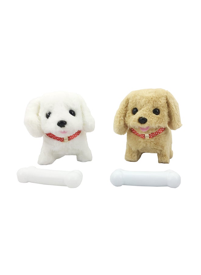 Galaxy B/O Dog Set with Pet House and Bone - Assorted 18 cm | Interactive Electronic Plush Pet with Movable Limbs | Perfect Gift for Kids