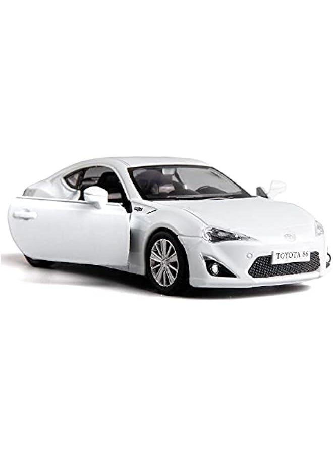 1:36 Diecasting Alloy Car Model Toyota 86 Toy Car, Pull Back Vehicles Toy Car for Toddlers Kids Boys Girls Gift White