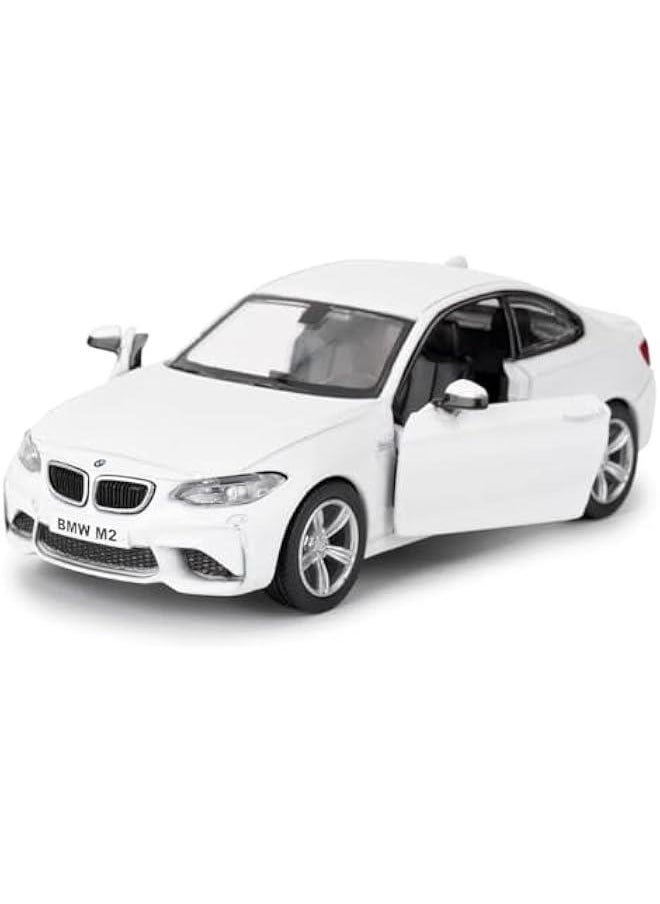 1:36 BMW M2 Toy Car, Diecast Pull Back Model Car, Collection Kids Toy for Aged 3 and up, Gift White