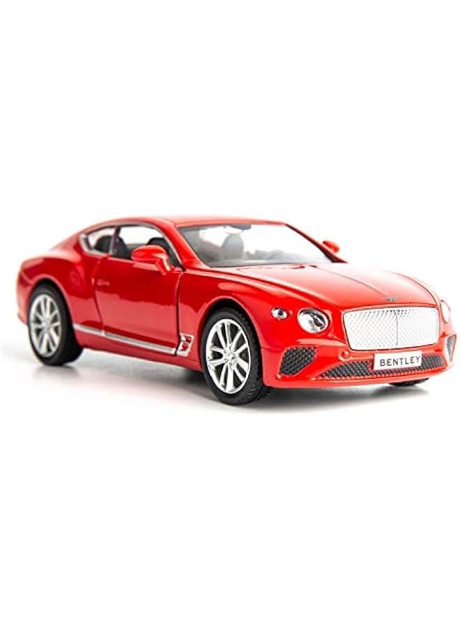 1:36 Diecasting Alloy Car Model Bentley Continental GT Toy Car, Pull Back Vehicles Toy Car for Toddlers Kids Boys Girls Gift Red