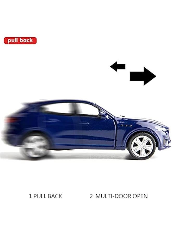 1:36 Scale for Diecasting Alloy Car Model Maserati Levante Toy Car, Pull Back Vehicles Toy Car for Toddlers Kids Boys Girls Gift Blue