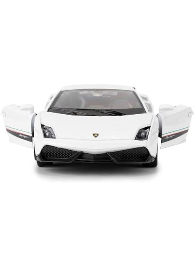 1:36 Lambor Gallardo Toy Car, Diecast Pull Back Model Car, Doors Open, Collection Kids Toy for Aged 3 and up, Gift White