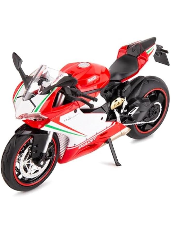 1:12 Compatible for Ducati 1199 Motorcycle Toy Car, Model Car, Collection and Decoration Gift Toy for Kids Boys Girls (Red)