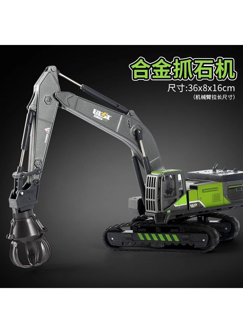 Inertial alloy engineering vehicle series boy excavator mixer truck tanker truck bulldozer toy 3-6 years old Crawler scratching machine [scratching head alloy/sliding power/base 360-degree rotation]]