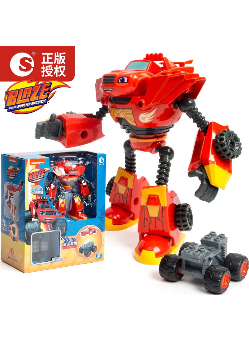 Authentic Tornado Racer Toy Car Alloy Transformable Model 080221 [Red] Alloy Speed Racing Robot