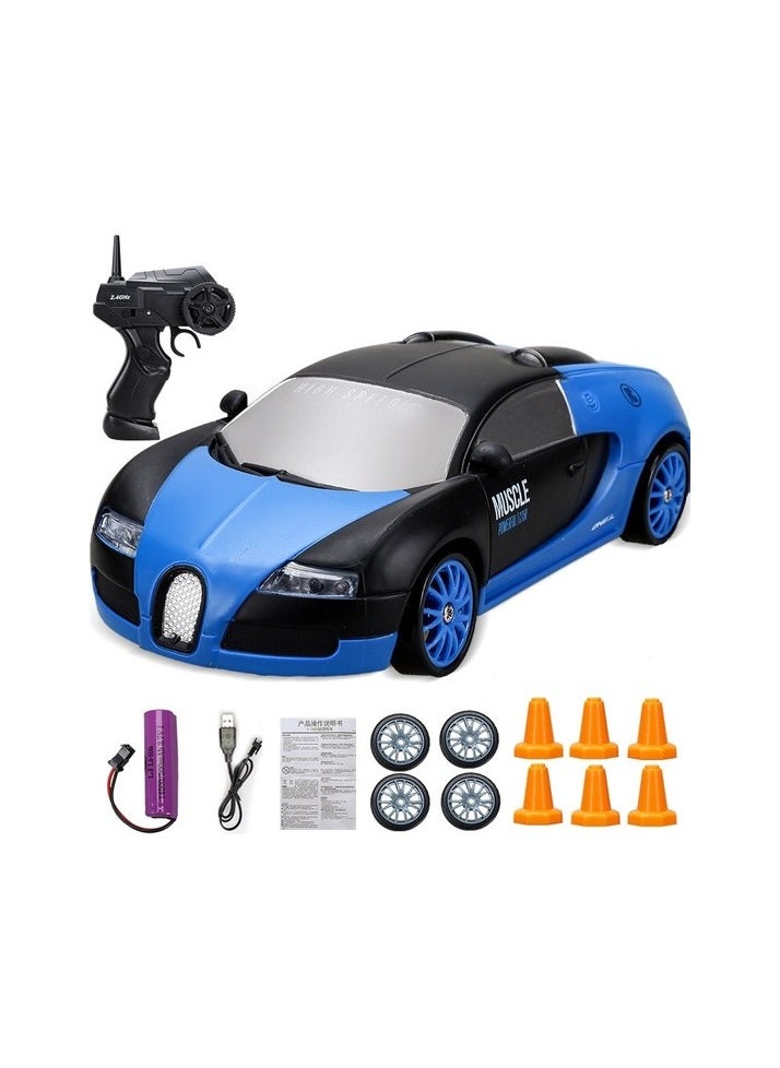 Oppoverd 2.4g Drift Remote Controlled Toy Car - Blue / Black Colour:Blue - Black