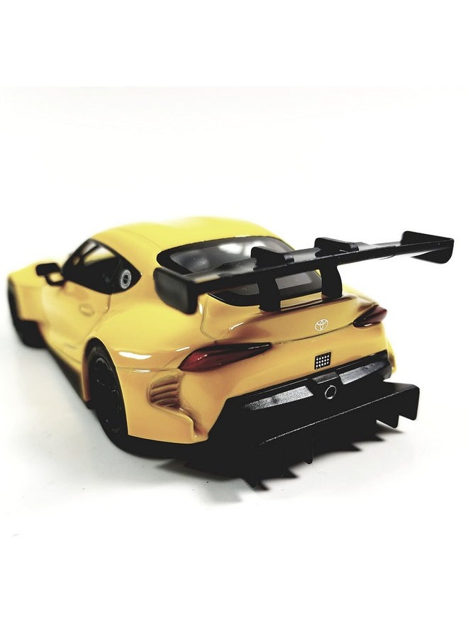 KiNSMART Toyota GR Supra Concept Racing Edition 1/36 Scale Diecast Race Car (Yellow)