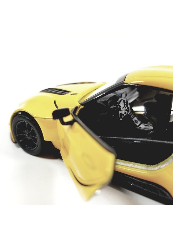 KiNSMART Toyota GR Supra Concept Racing Edition 1/36 Scale Diecast Race Car (Yellow)