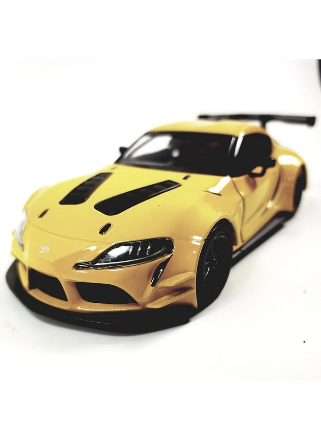 KiNSMART Toyota GR Supra Concept Racing Edition 1/36 Scale Diecast Race Car (Yellow)