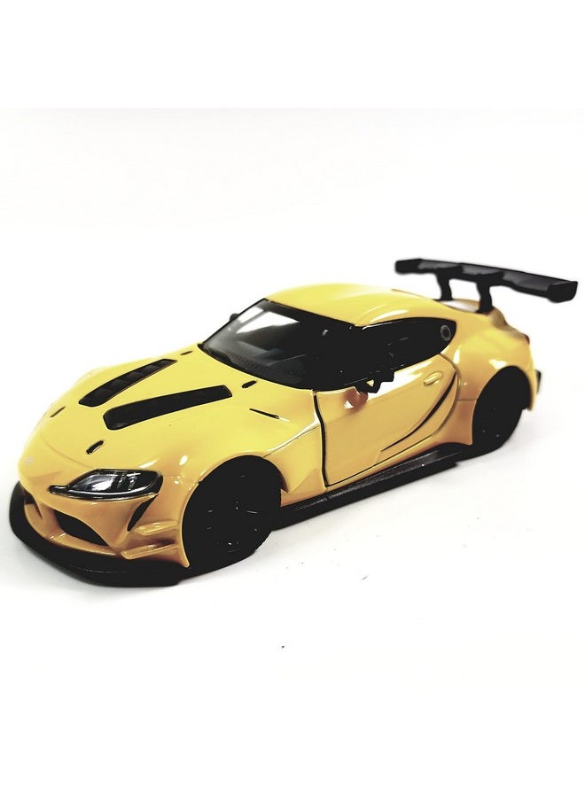 KiNSMART Toyota GR Supra Concept Racing Edition 1/36 Scale Diecast Race Car (Yellow)