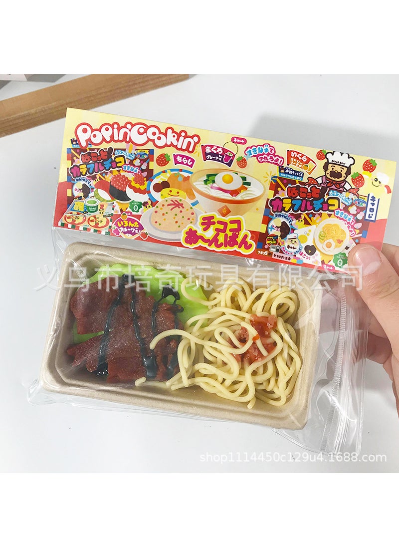 Realistic Miniature Toy Bento Stress Relief Black pepper steak pasta