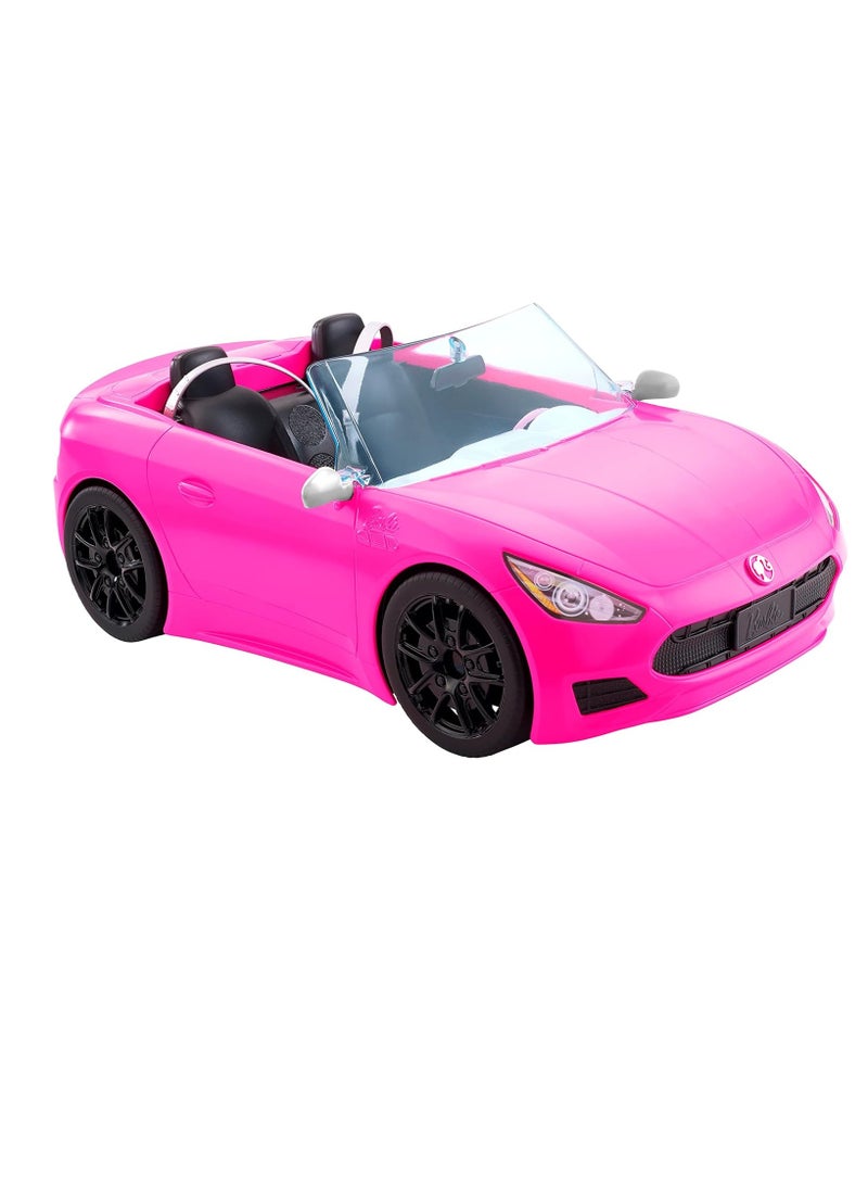 Pink Convertible 2-Seater Vehicle with Rolling Wheels, for 3 to 7 Year Olds