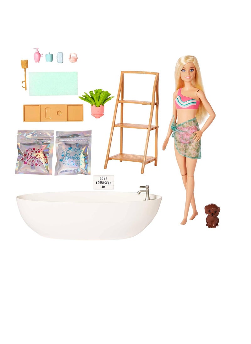 Doll & Bathtub Playset, Blonde, Confetti Soap & Accessories