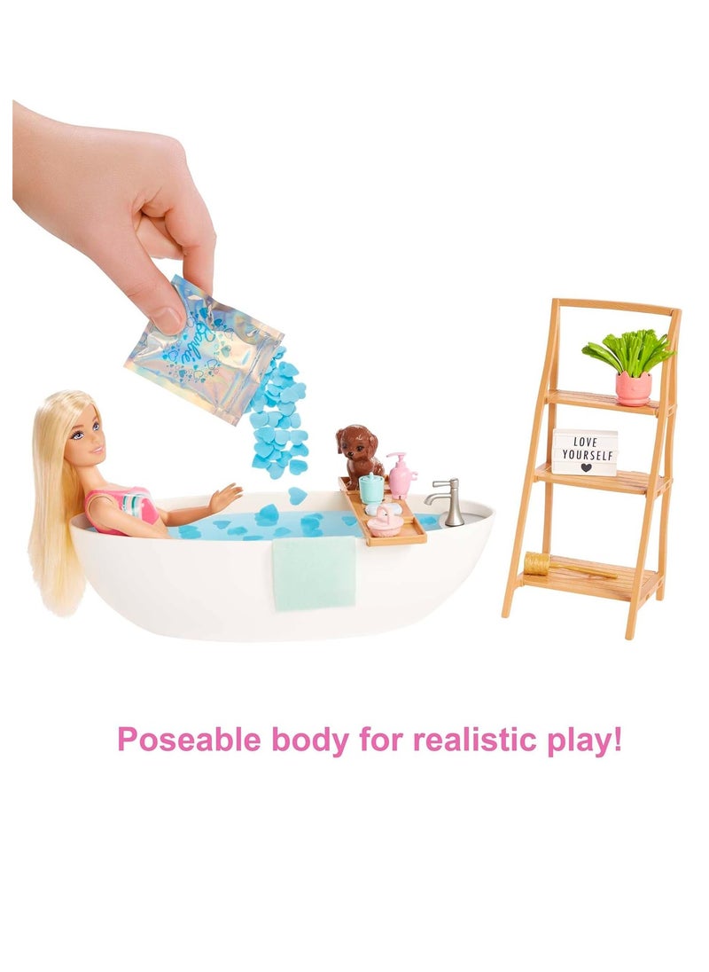 Doll & Bathtub Playset, Blonde, Confetti Soap & Accessories