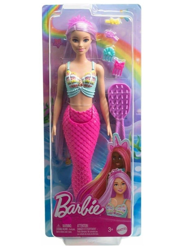 Mermaid Doll with 7-Inch-Long Fantasy Hair & Accessories for Styling Play