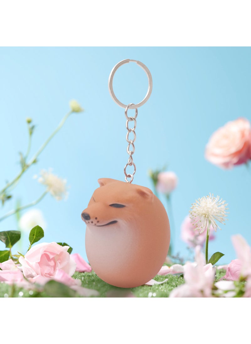 Authentic Shiba Inu Egg Figure Collectible Toy Dog egg-hardboard (including keychain)