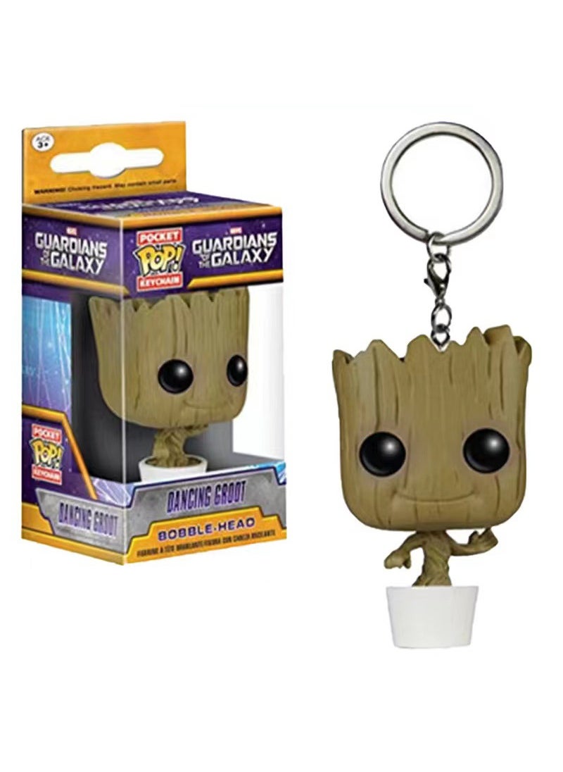 Funko Special Price Avengers Foreign Trade Toy Pendant Avengers Peripheral POP Keychain Flower pot groot