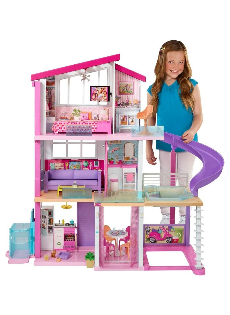 Dreamhouse Dollhouse With Pool, Slide And Wheelchair Accessible Elevator