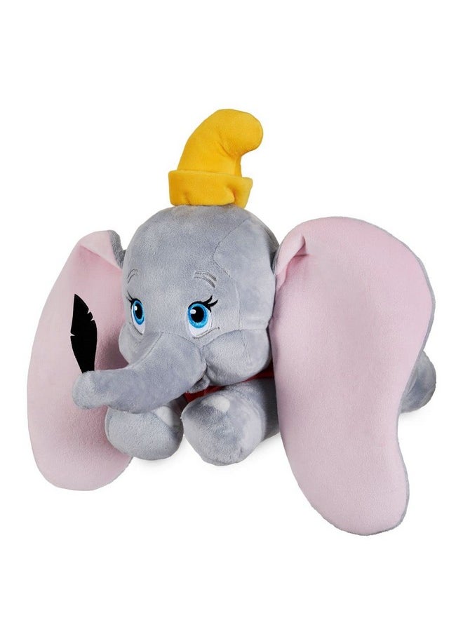 Disney Store Official Dumbo Medium Soft Toy for Kids, Cuddly Character with Fuzzy Texture and Embroidered Details, Floppy Oversized Ears, Plushy Suitable for All Ages.