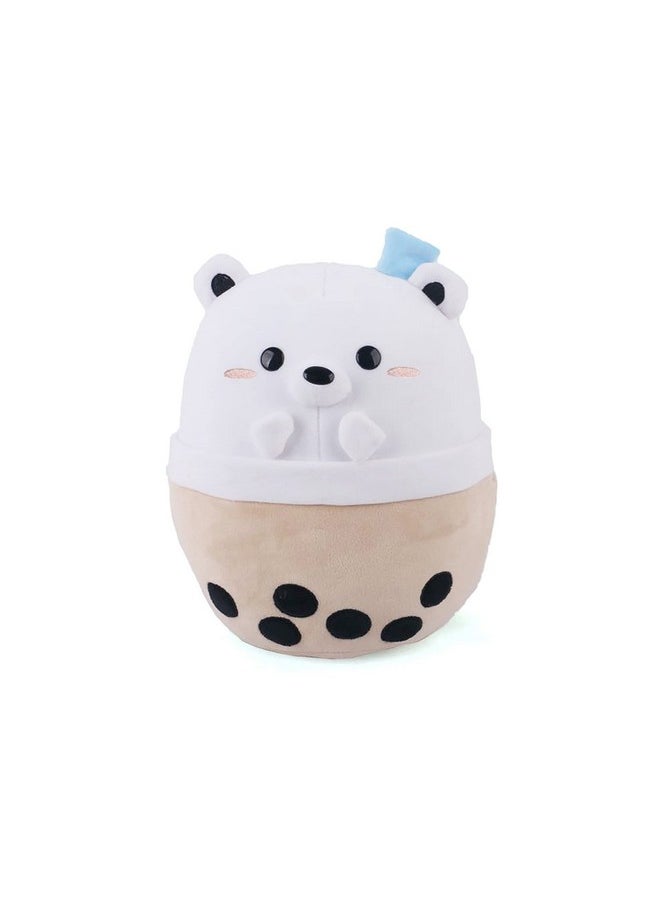 Avocatt Polar Bear Boba Plushie - 10 Inches Ice Bubble Milk Tea Asian Comfort Food Soft Plush Toy Stuffed Animal - Kawaii Cute Japanese Anime Style Gift