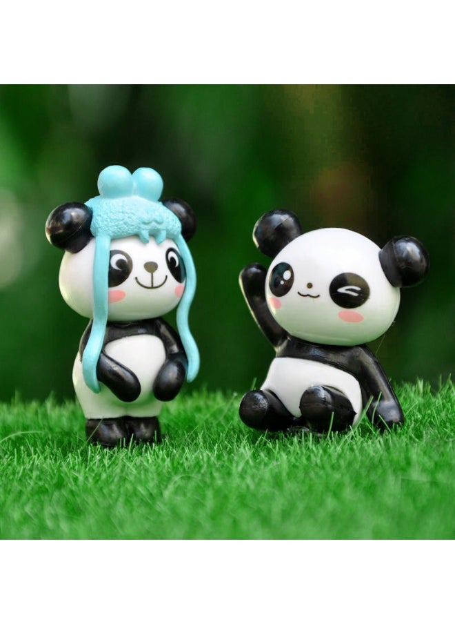 8 panda playful version of the Korean version of the cartoon doll creative versatile gardening micro landscape aquascape dolls