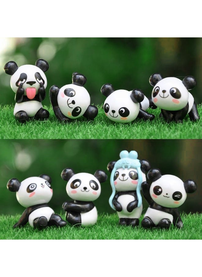 8 panda playful version of the Korean version of the cartoon doll creative versatile gardening micro landscape aquascape dolls