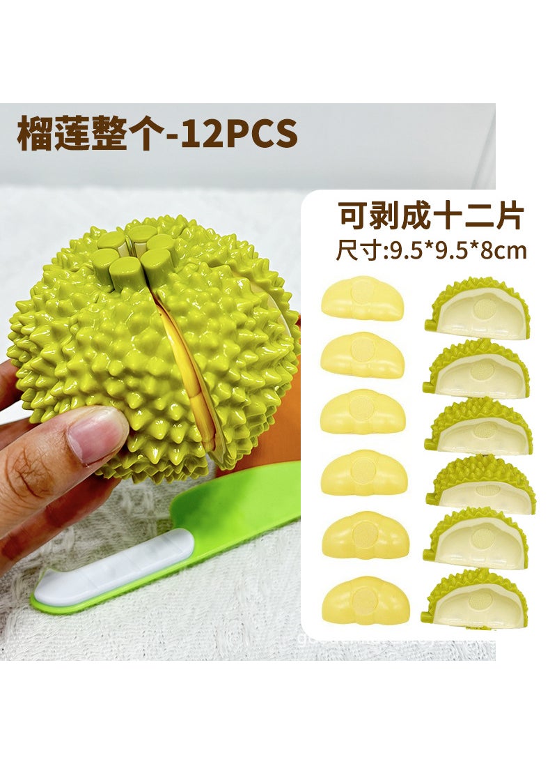 Kids Fruit Cutting Toy Simulation Durian Durian (whole 98g)12PCS