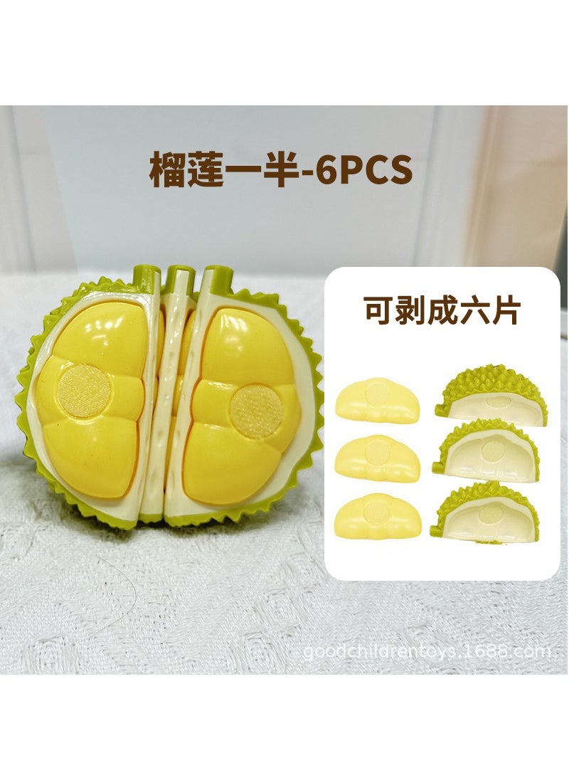 Kids Fruit Cutting Toy Simulation Durian Durian (half 49g)6PCS