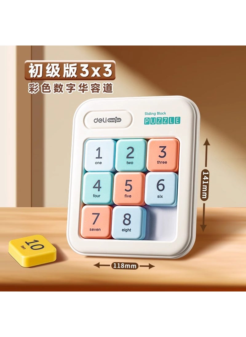 Deli Magnetic Sudoku Puzzle Slider Toy for Kids [Primary version 3*3] Suitable for kidsren aged 3-5