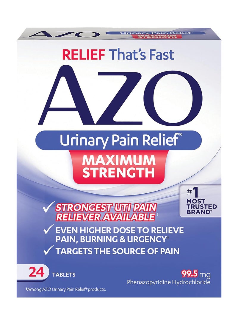 Urinary Pain Relief Maximum Strength - 24 Tablets