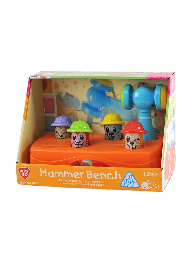 PlayGo 2247 Activity & Amusement Hammer Bench – Educational Game for Kids, 3 Years & Above