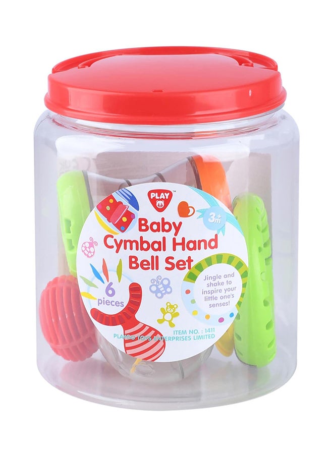 Playgo Baby Cymbal Hand Bell 6-Piece Set | Cause and Effect Learning Toy for Babies