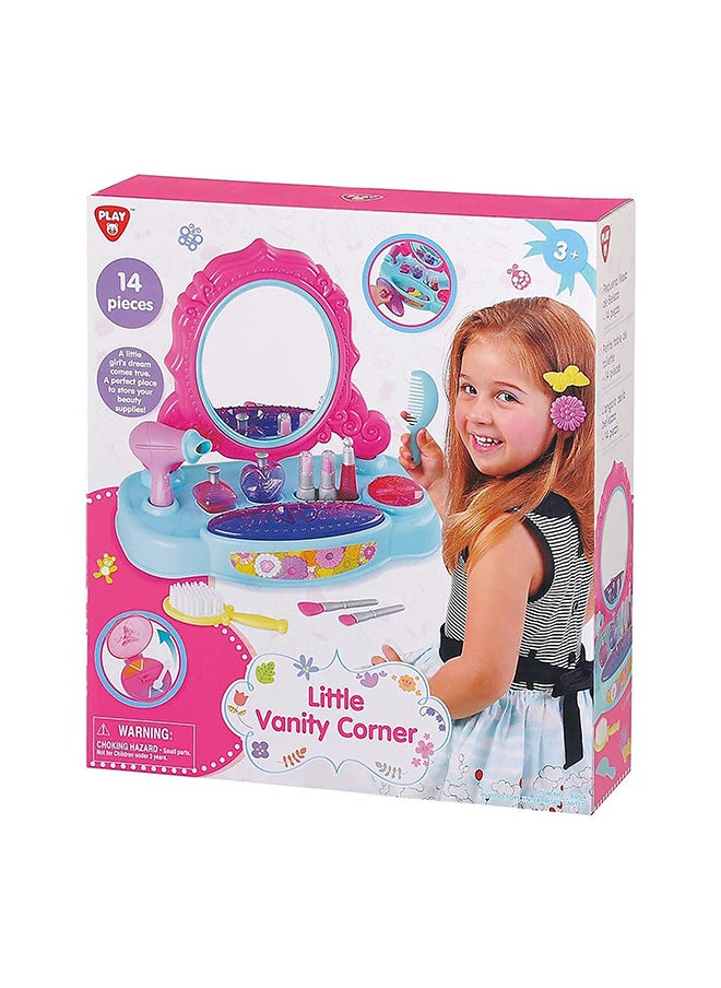 PlayGo My Little Vanity Corner Set | 14-Piece Glamorous Vanity Play Set for Kids