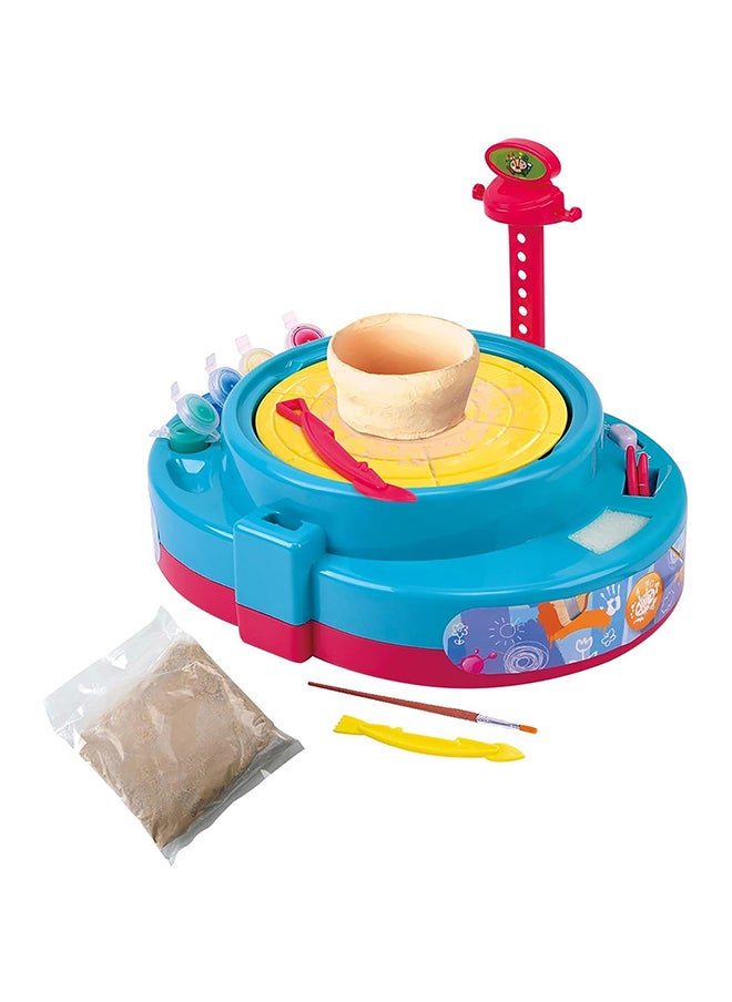 PlayGo Pottery Wheel B/O – Multi-Colour, 9-Piece Pottery Kit for Kids