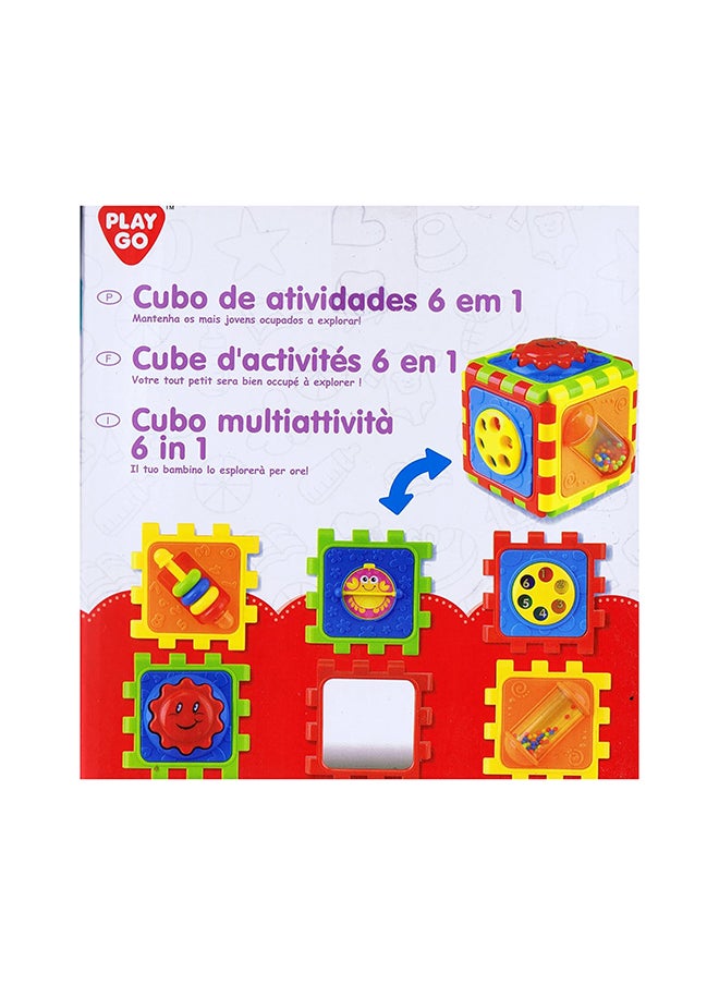 Playgo Cute Cube 6 Sided Model (2142) | Activity Cube & Playmat | Bright Colors | Improves Motor Skills