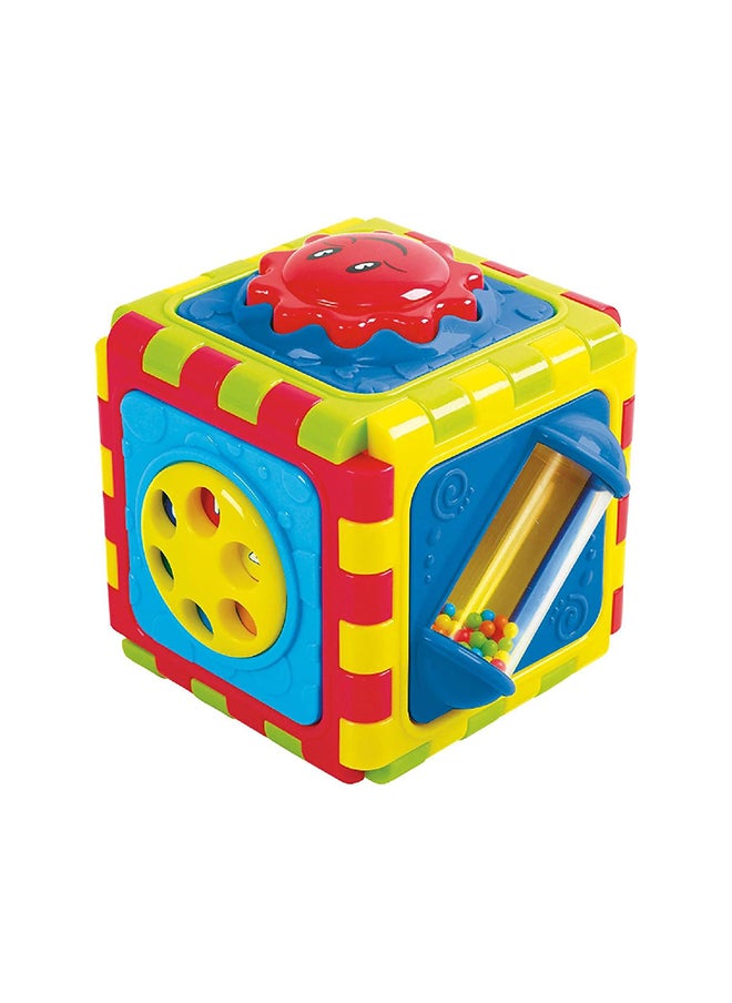 Playgo Cute Cube 6 Sided Model (2142) | Activity Cube & Playmat | Bright Colors | Improves Motor Skills