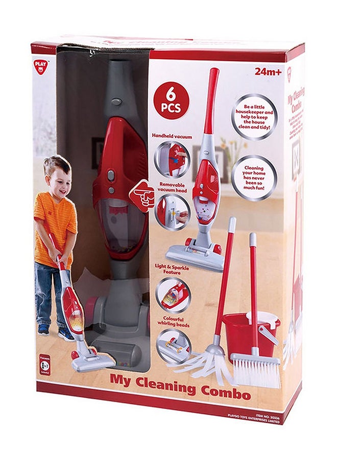 Cleaning Combo Battery Operated – 6-Piece Kids Cleaning Set | Includes Vacuum, Broom, Mop & Bucket