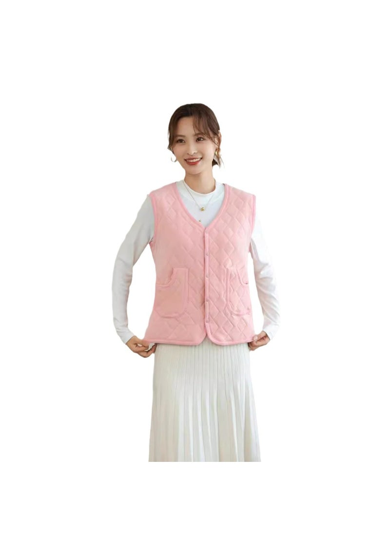 Womens Cashmere Vest Warm Lightweight Sleeveless Vest powder